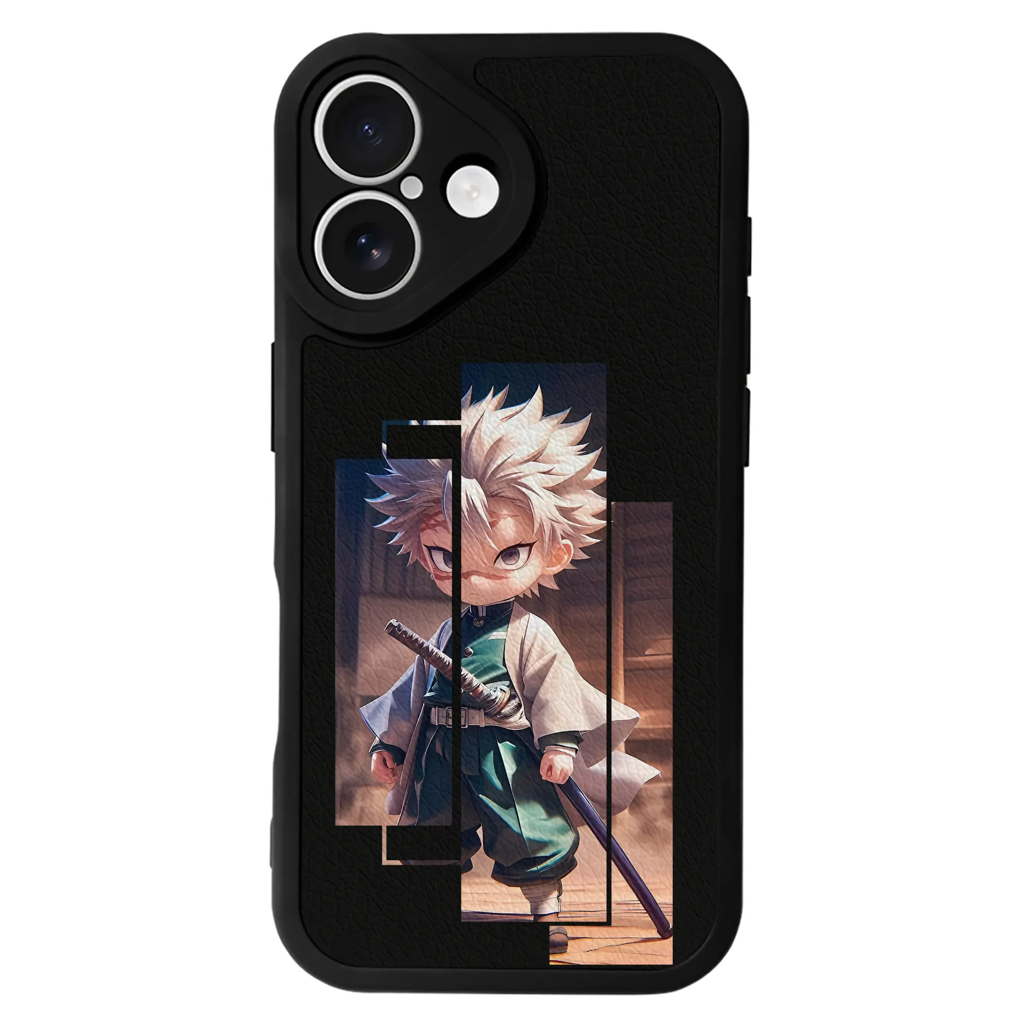 鬼滅の刃 グッズ,不死川 実弥 - IPhone 16シリーズ対応 ・ シリコンスマホケース ・ レザー調 ・ 高精度フィット ・ 耐衝撃 ・ ワイヤレス充電対応 ・ 精密カット